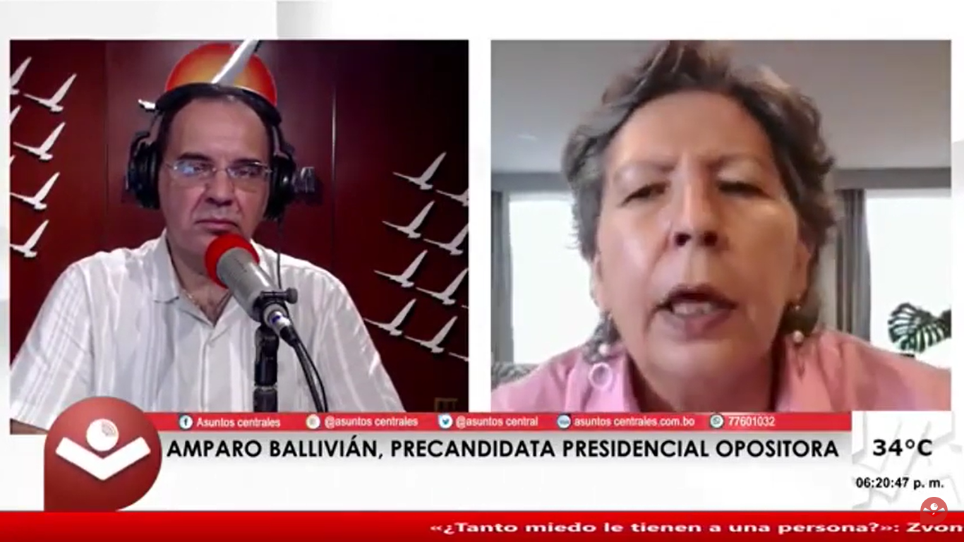 Amparo Ballivián se anota como precandidata y demanda un “candidato único” de la oposición