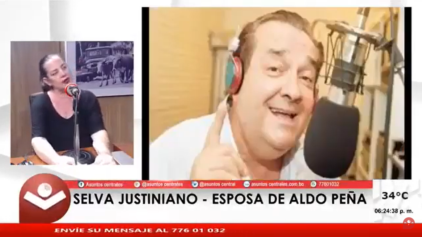 Selva Justiniano: “Aldo Peña se está apagando; agradecemos la solidaridad que hemos recibido”