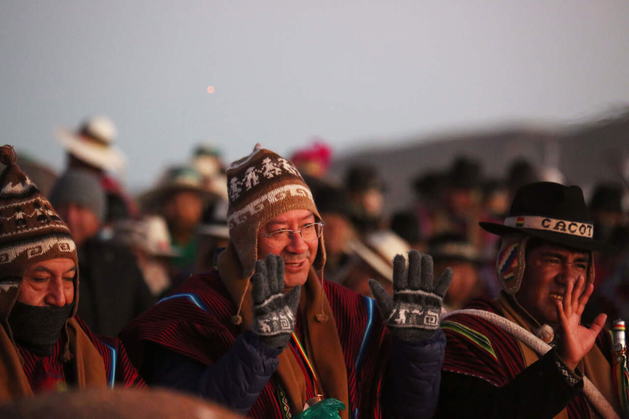 Arce y Choquehuanca encabezan celebraciones del Año Nuevo Andino Amazónico 5532 en Tiwanaku