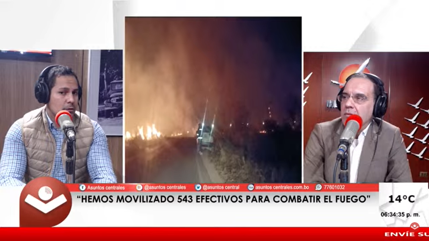 Talamás asegura que la Gobernación no está sobrepasada por los incendios