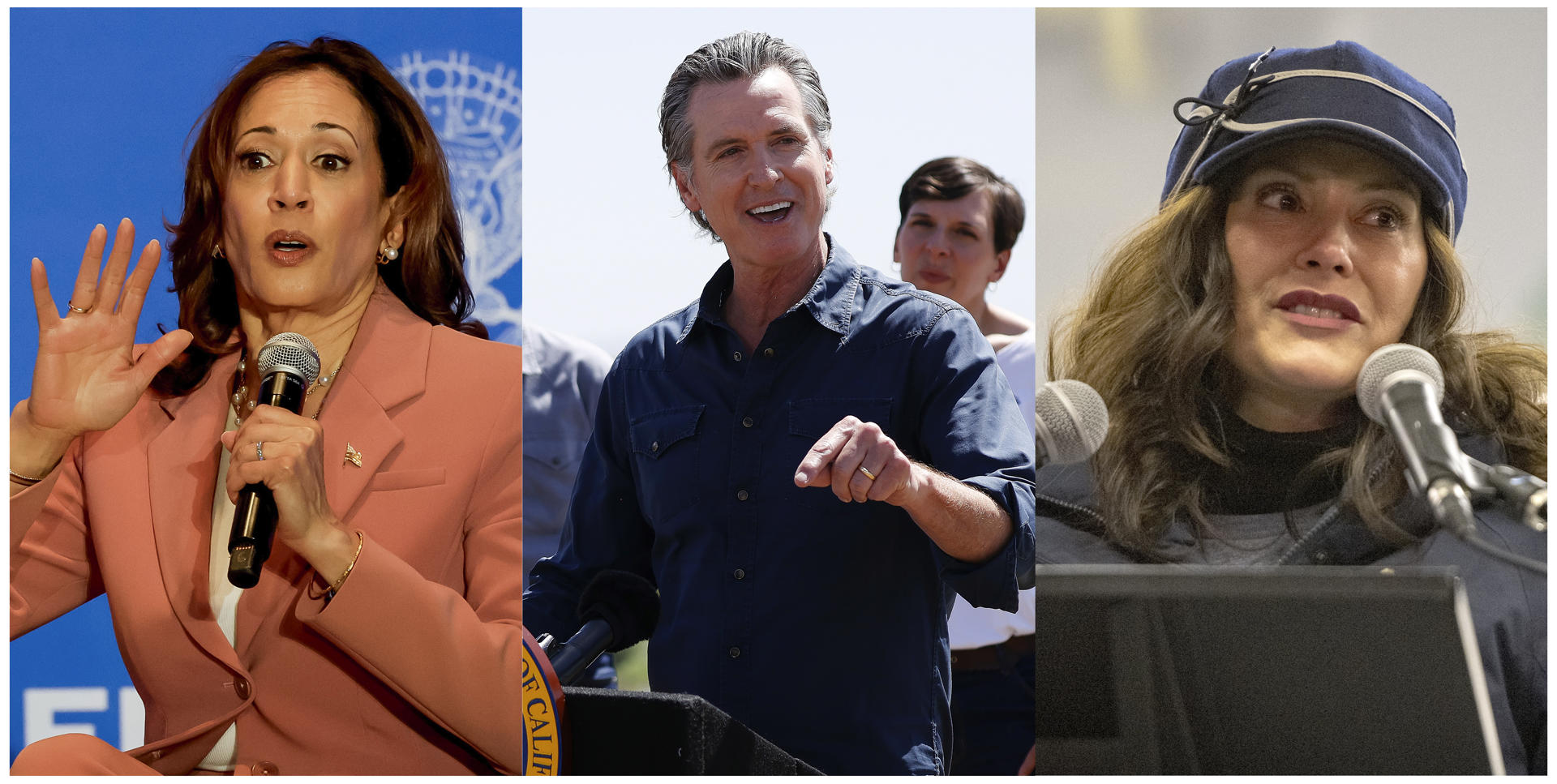 Kamala Harris, y los gobernadores Newsom y Whitmer, suenan para reemplazar a Joe Biden