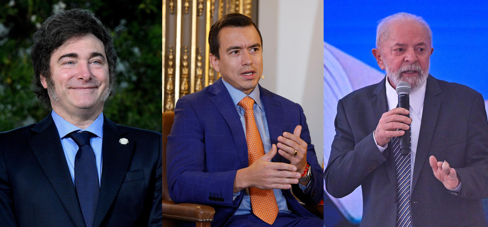 Milei, Noboa y Lula, los presidentes mejor valorados de la región, según encuesta