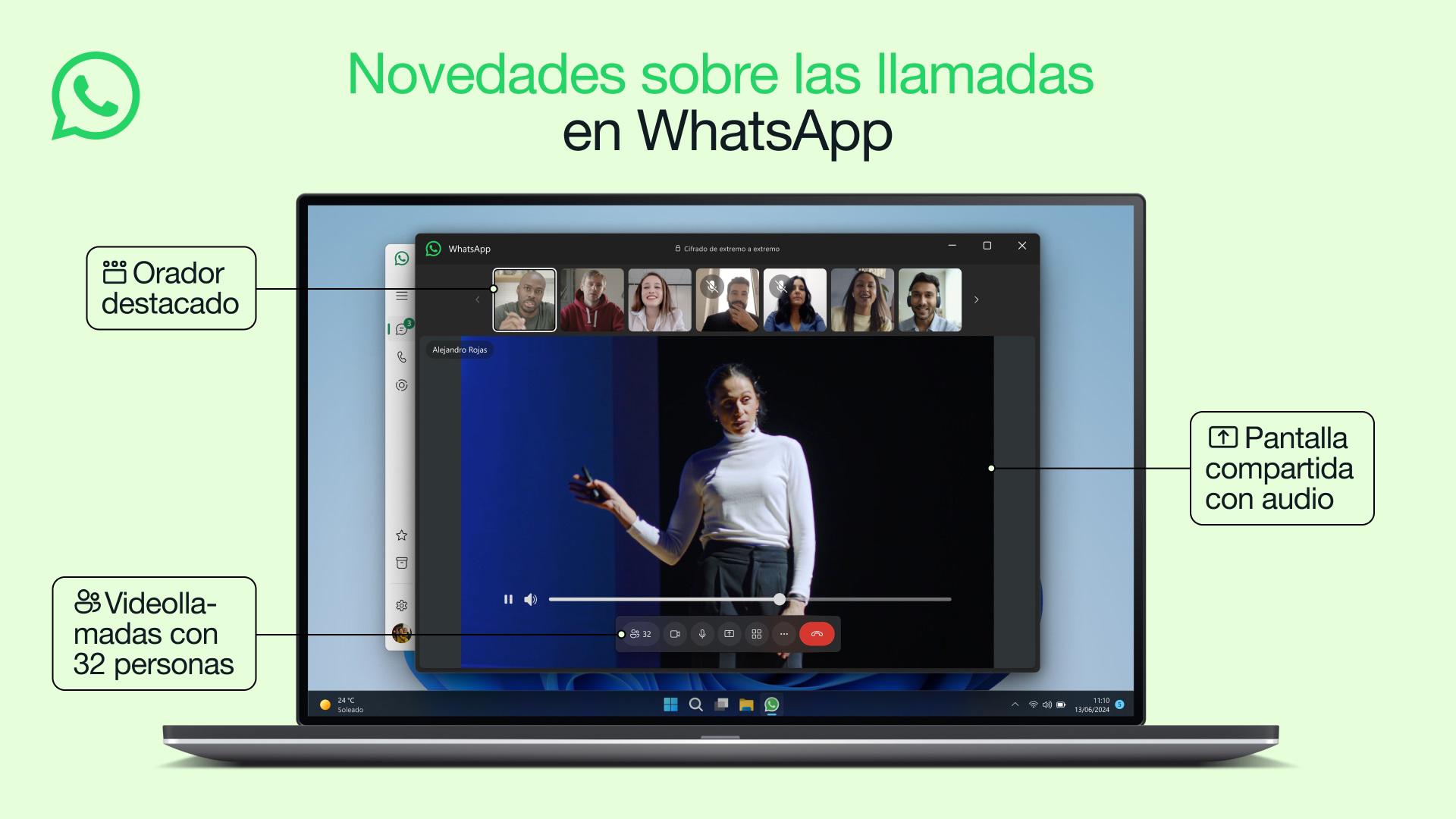 WhatsApp permitirá, en todos los dispositivos, hasta 32 participantes en una videollamada