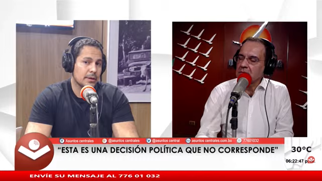 Antonio Talamás apelará ante el Tribunal Electoral Departamental (TED) la expulsión de Creemos