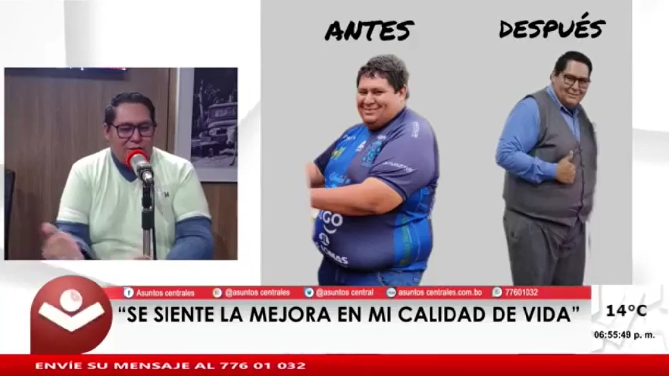 Reynaldo bajó 22 kilos y logra mejorar su calidad de vida