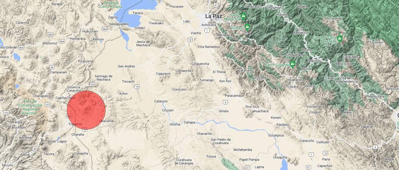 Sismo “moderado” se registra en el Departamento de La Paz