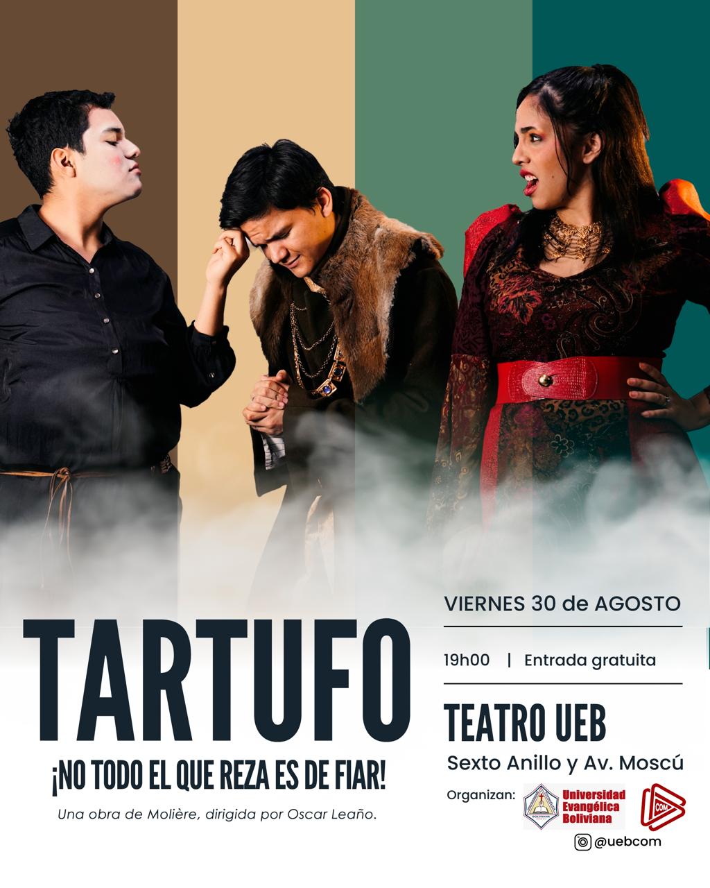 Tartufo y Moliere en la UEB este viernes 30 de agosto