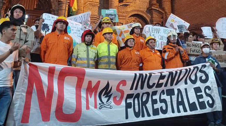 Ciudadanos exigen al gobierno declarar desastre nacional en masiva marcha contra incendios forestales