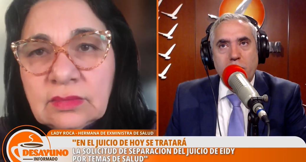 Hermana de Eidy Roca denuncia injusticia y reafirma que exministra no participó en la compra de los respiradores chinos