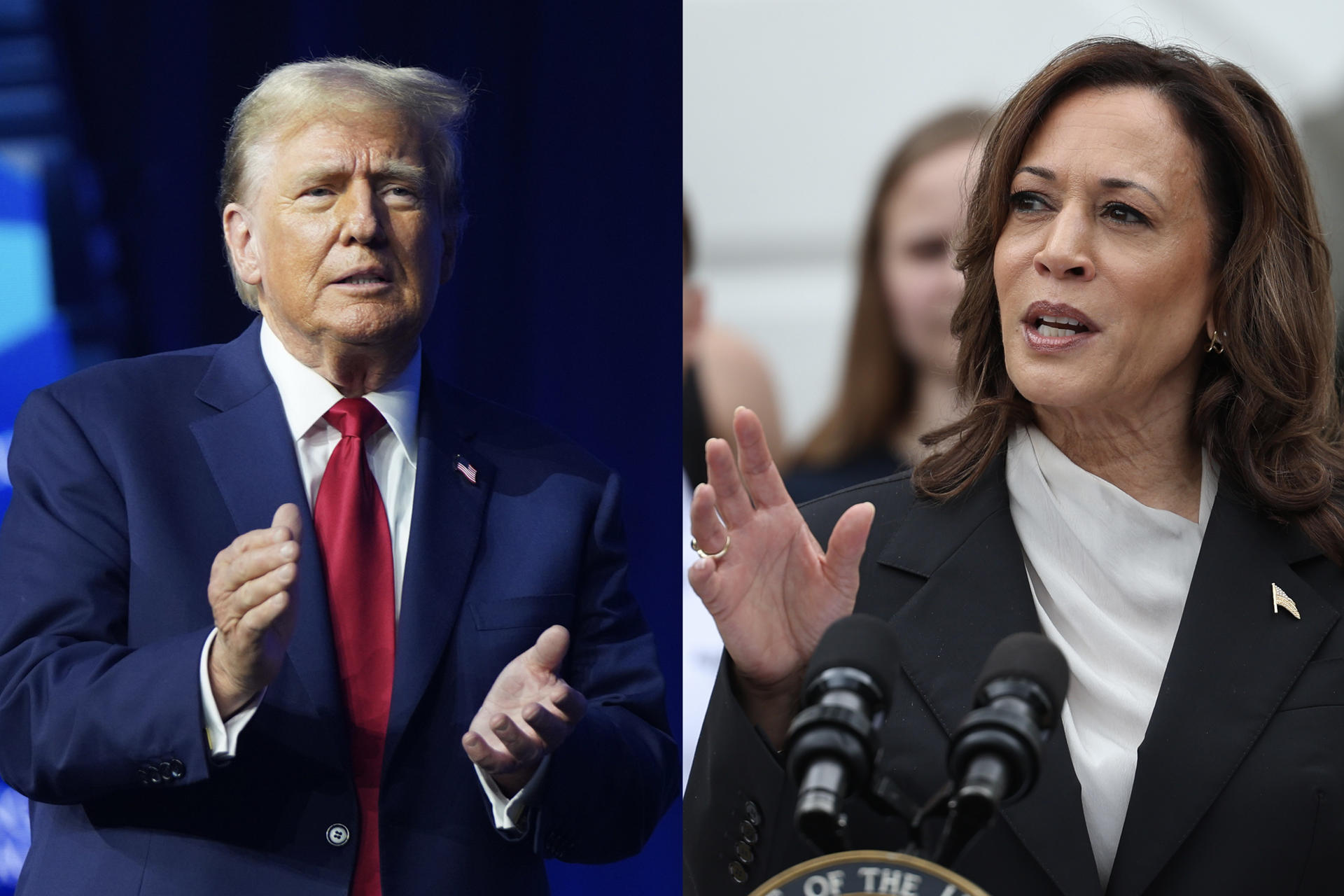 Kamala Harris felicita en una llamada a Donald Trump por su victoria en las elecciones