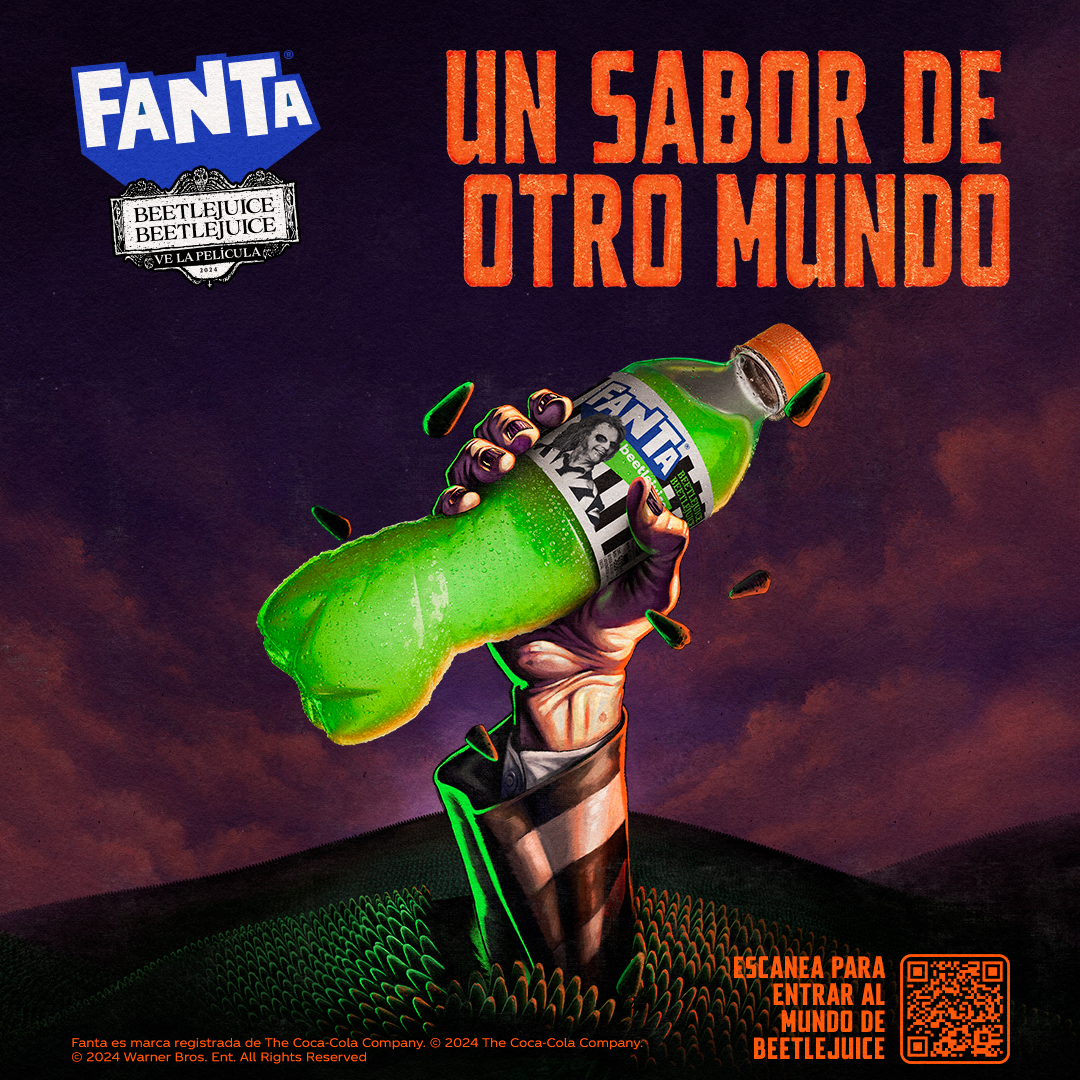 Fanta® y Warner Bros. Pictures anuncian alianza global para el estreno de la película Beetlejuice, Beetlejuice con un sabor de edición limitada y mucho más