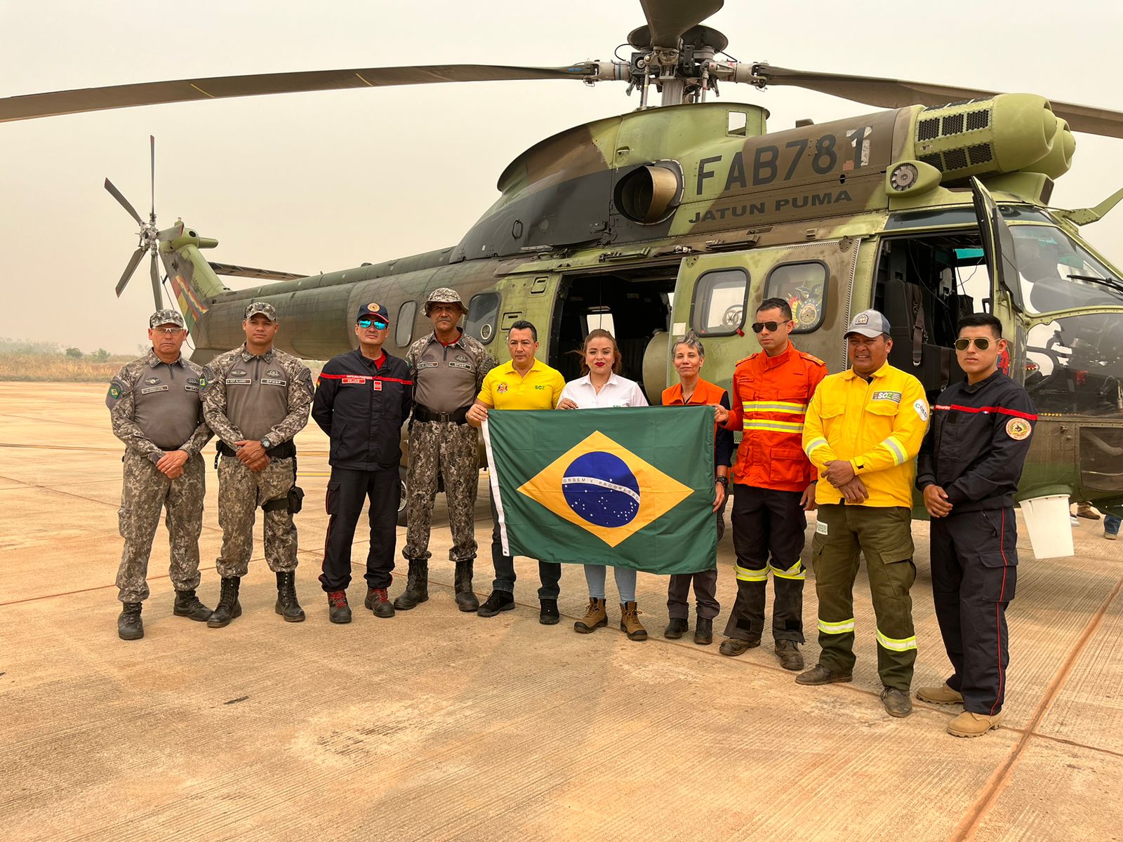 Bomberos del Brasil arriban esta noche a Santa Cruz para combatir incendios forestales