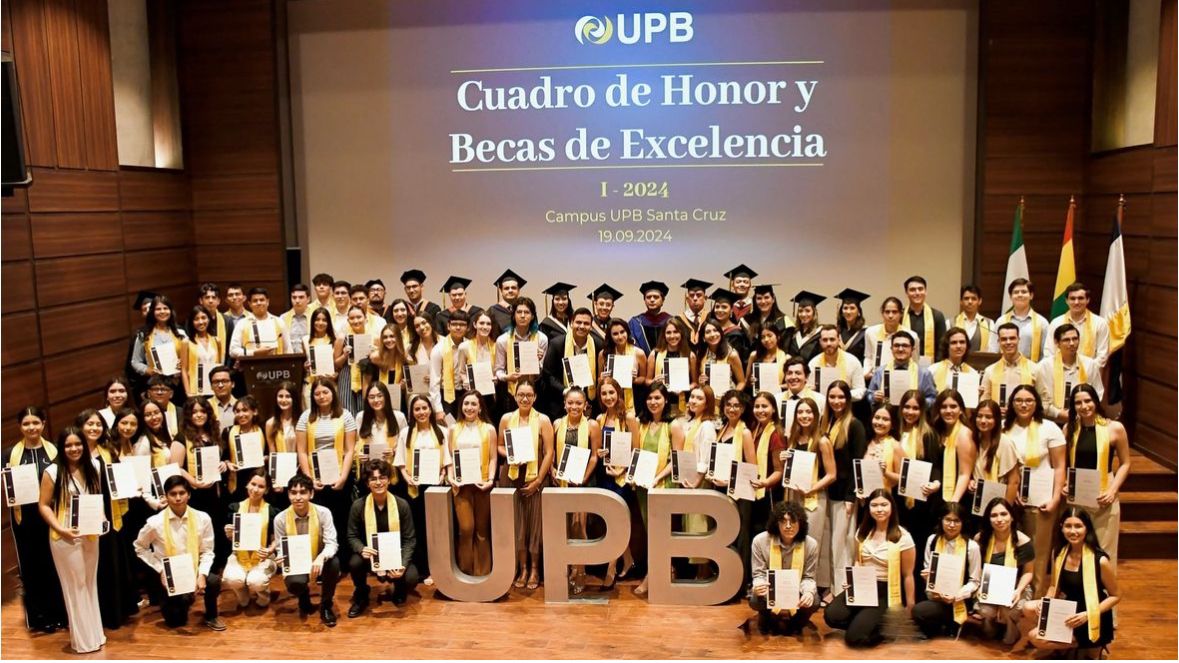 73 estudiantes de la UPB Campus Santa Cruz forman parte del Cuadro de Honor del Semestre I 2024 por su excelencia académica