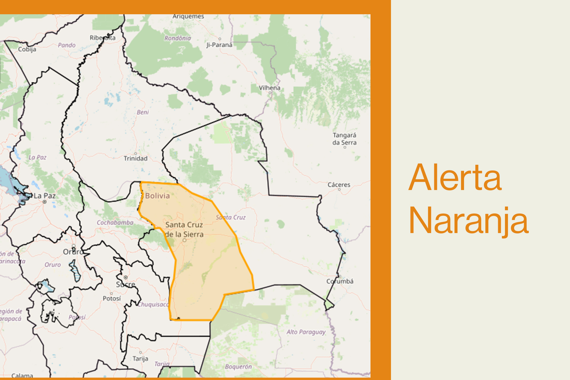 SENAMHI emite alerta naranja por olas de calor en varias regiones de Bolivia