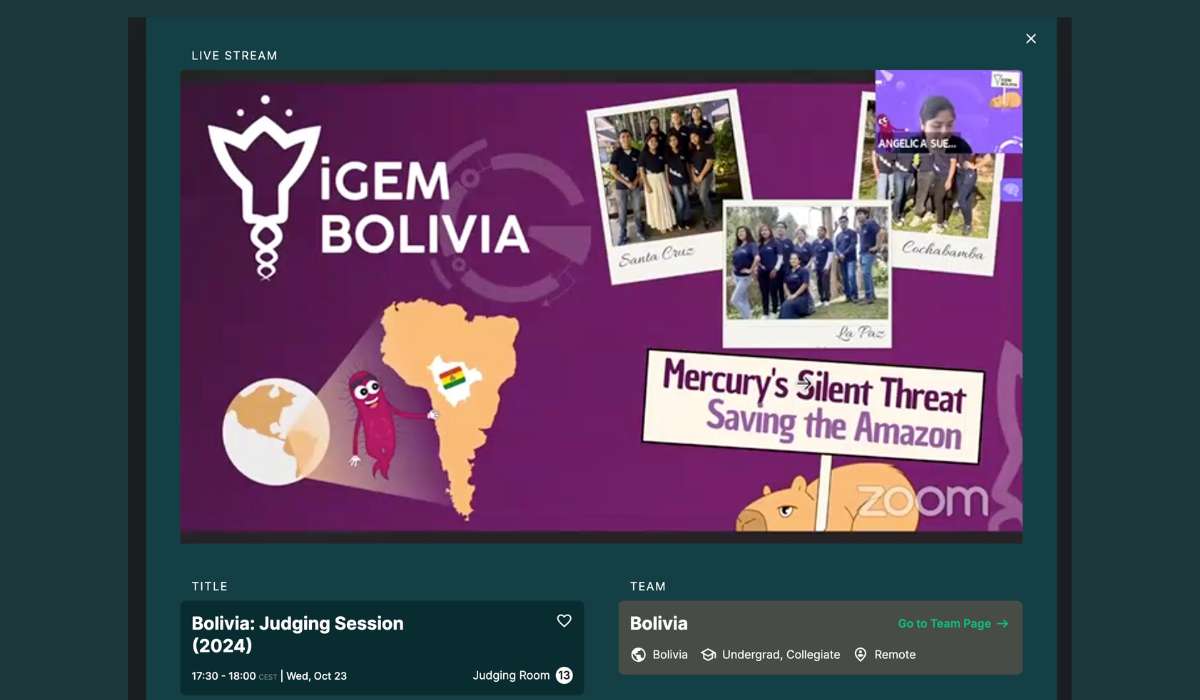 Bolivia logra una medalla de plata en la Competencia Internacional de Biología Sintética iGEM 2024