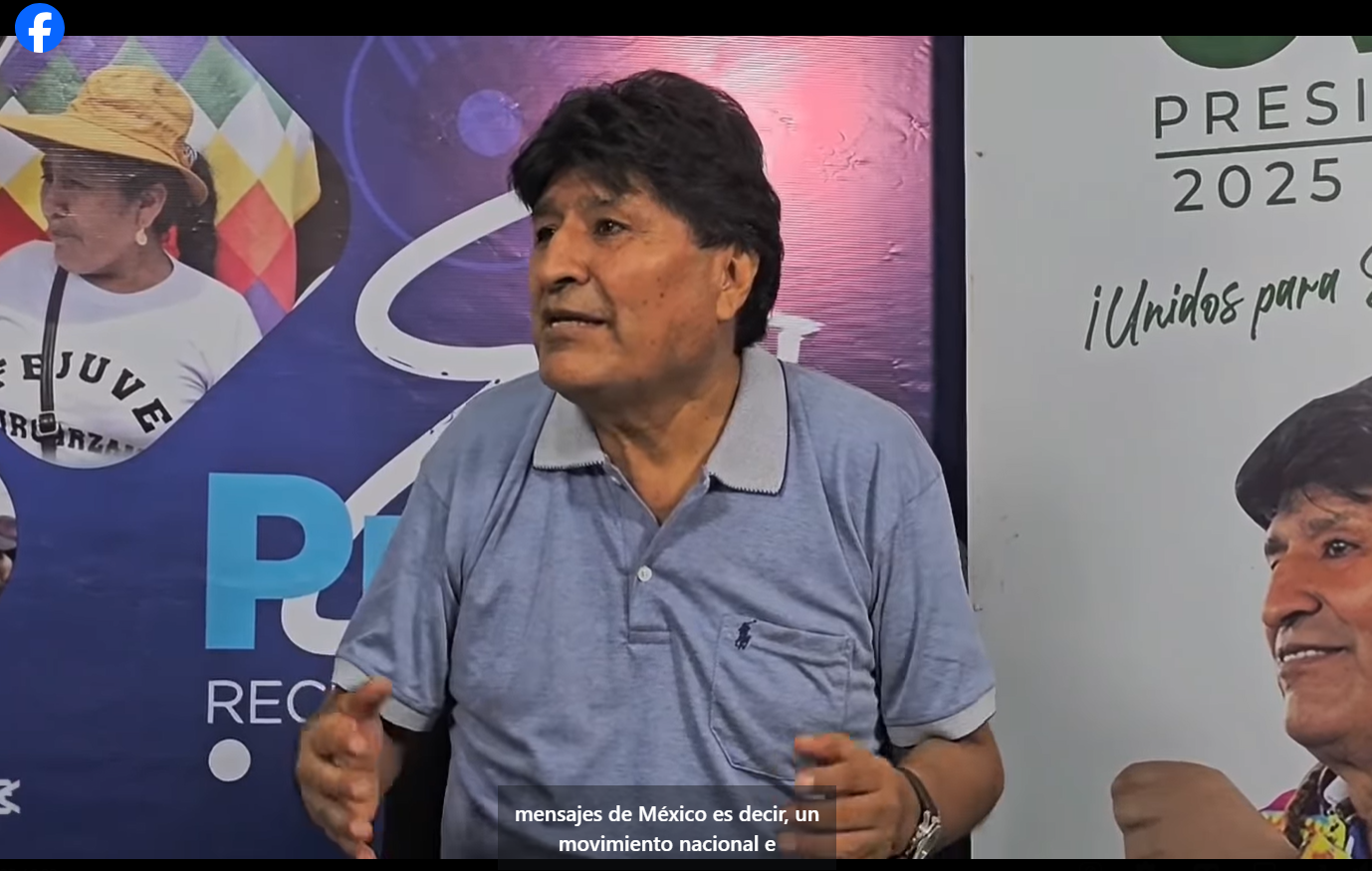 Evo Morales desafía al TCP y afirma tener partido para las elecciones de 2025