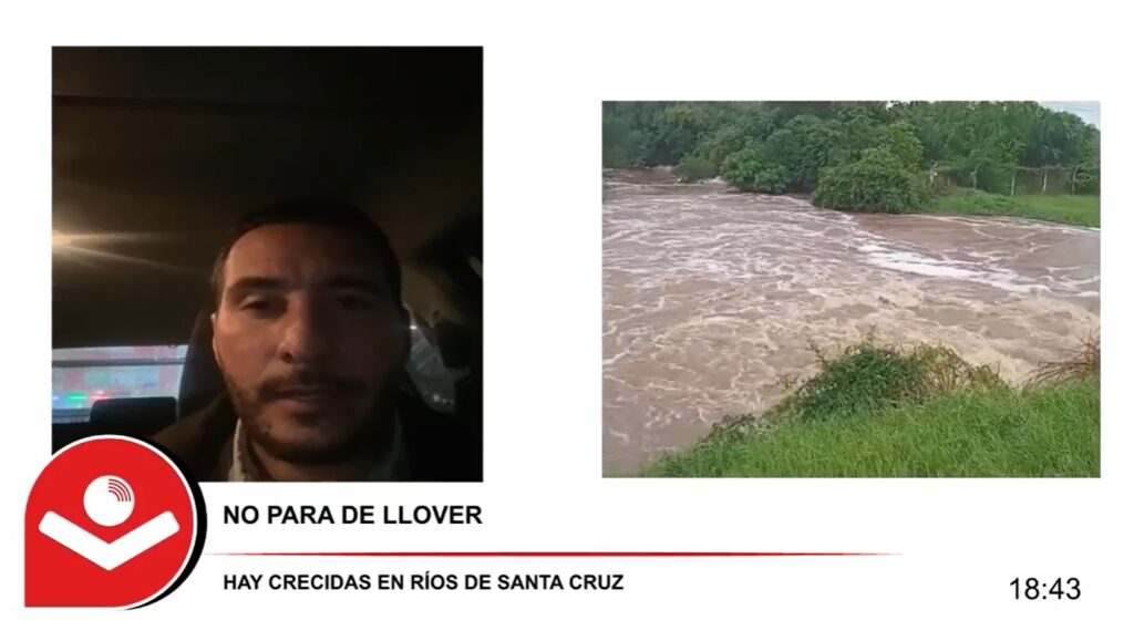 Ríos de Santa Cruz presentan disminución de caudal, pero persisten crecidas en algunas zonas