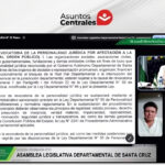 Sesión de la Asamblea Legislativa Departamental de Santa Cruz durante el debate de la Ley Antibloqueos